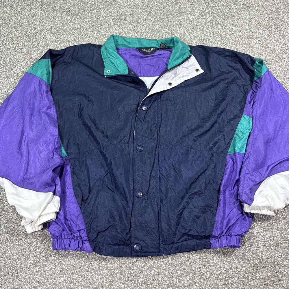 Vintage Christian Dior Track Jacket Monseuir Size XL Retro Classic